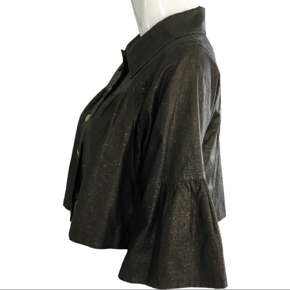 WEST 36th LINEN/COTTON CROP JACKET - Picture 4 of 10